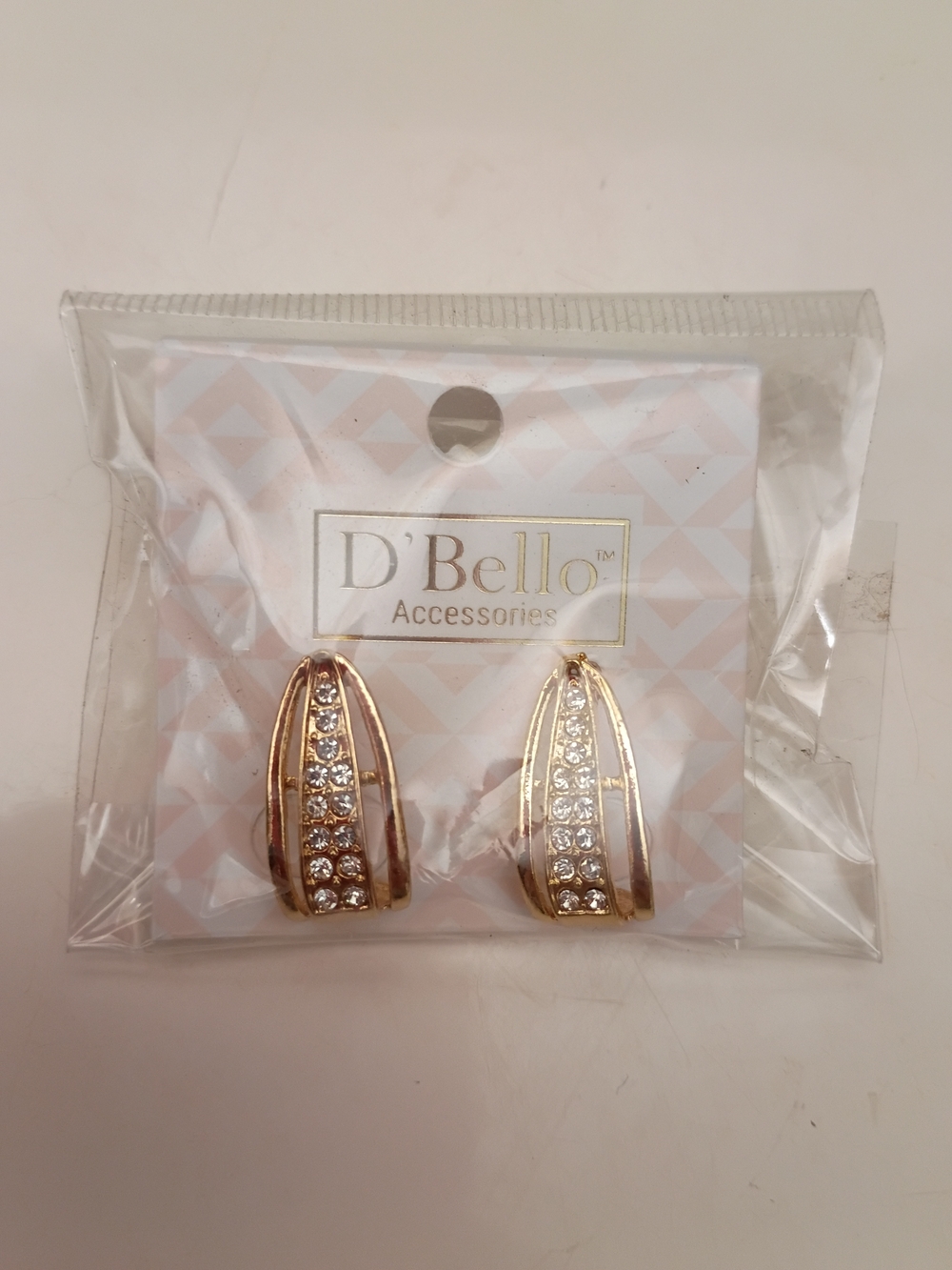 Gold Crystal Accent Earrings - Gold